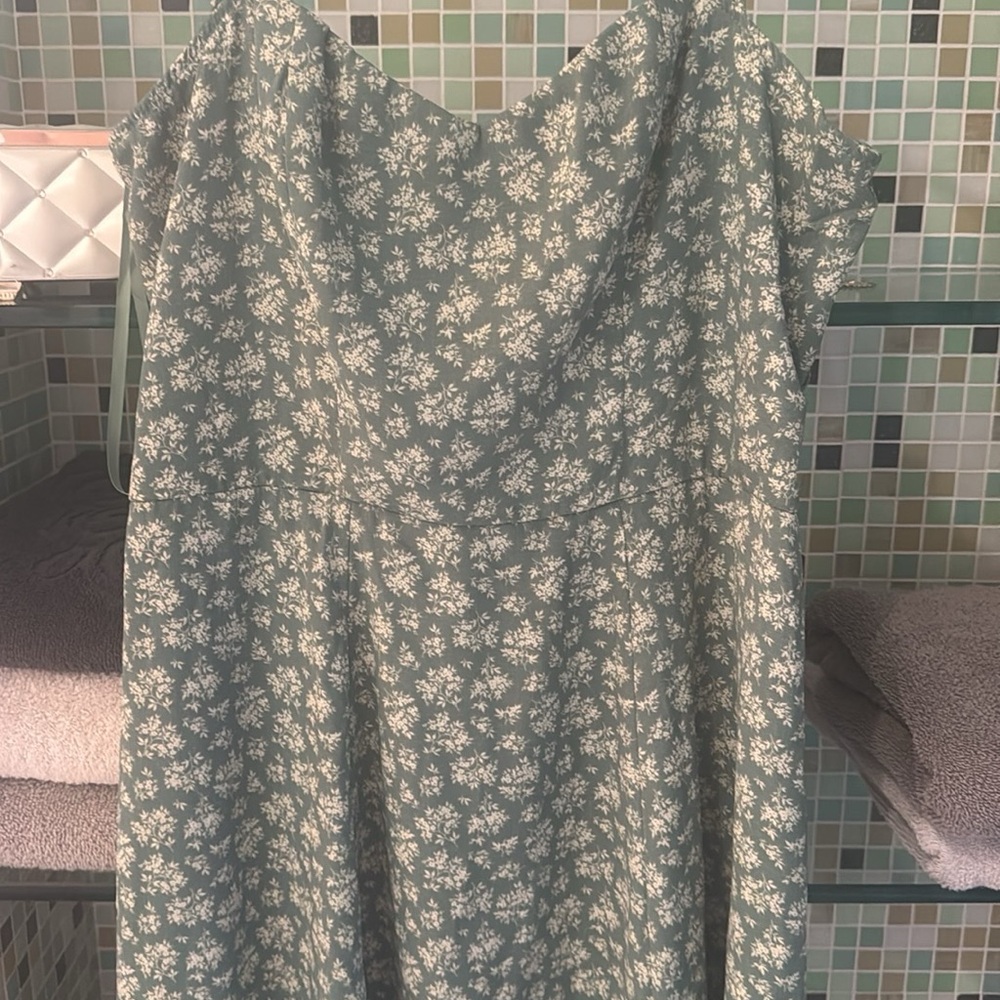 Floral Green Women's Dress